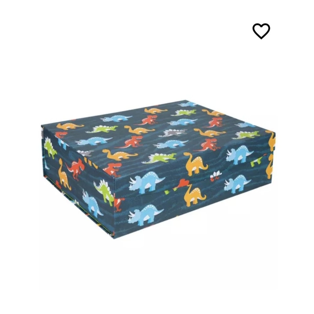 DARLING DINOSAUR MAGNETIC CLOSURE STORAGE BOX BNWT